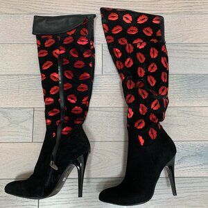 New Sexy over the knee Genuine Suede Boots Size 39